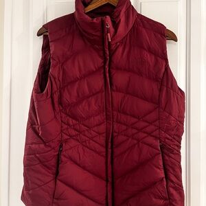 The North Face burgundy women’s vest size L